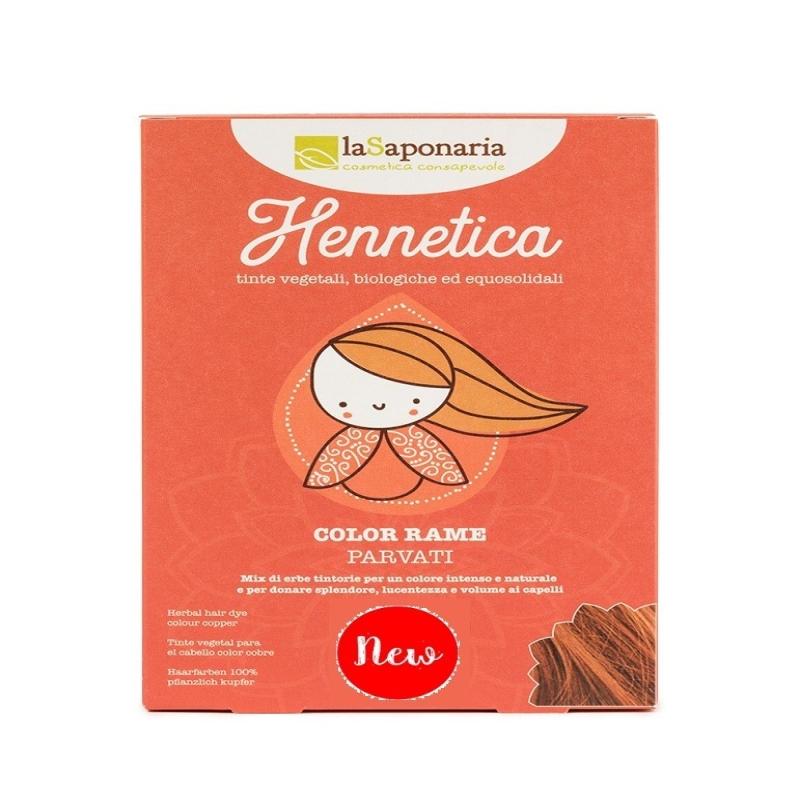 Tinte vegetal - Henna cabello rojo cobrizo - Parvati