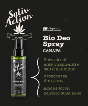 Desodorante orgánico Spray Cáñamo BIODEO