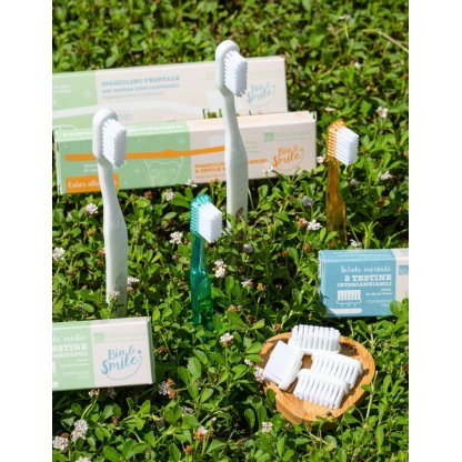 Cepillo de dientes de fibra vegetal para niños Cepillo de dientes de fibra vegetal para niños