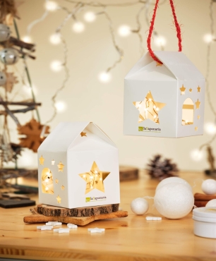 Casita-linterna Copo de nieve