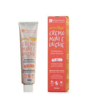 Crema de manos y uñas 3 en 1 - Fitoqueratina, aceite de ricino y limón
 FORMATO-40 ml