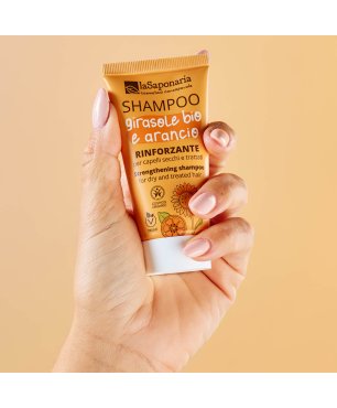 Travel-size Champú Fortificante - Girasol Bio y Naranja (30ml)