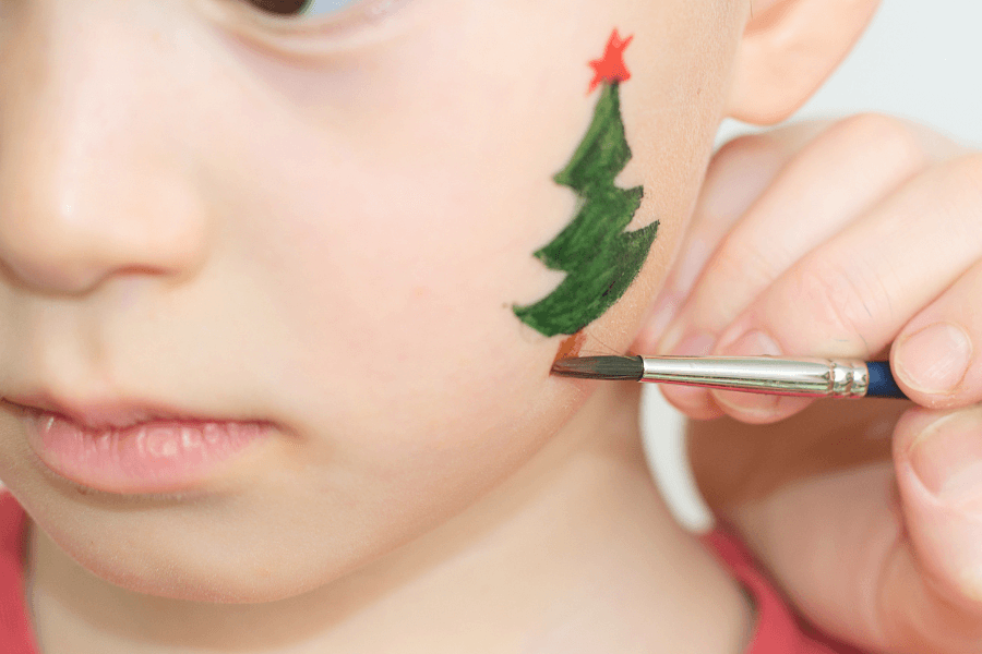 Colorante verde para maquillaje de niños